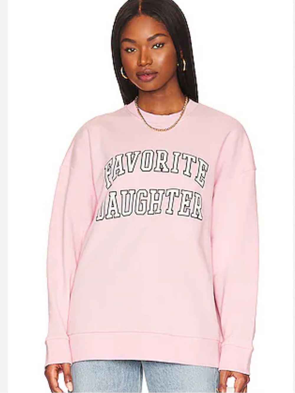 Favorite Daughter Collegiate Sweatshirt in Light Pink